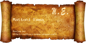 Mattoni Emma névjegykártya